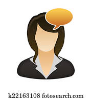 シルエット インタビュー イラスト K Fotosearch