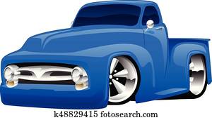 barra quente, caminhão camionete, ilustração