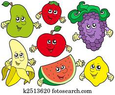 Cartoon fruits collection 2 Cartoon fruits collection 2