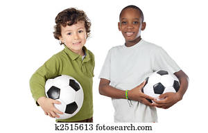 gyerekek, noha, focilabda