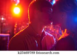Kiss in nightclub Kiss in nightclub
