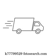 lieferwagen, freigestellt lieferwagen, freigestellt