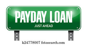 payday loan street sign illustration
