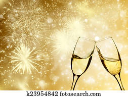 Celebrating with champagne Celebrating with champagne