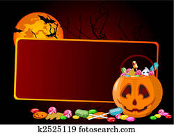 halloween, traite, fond