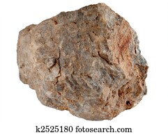 Large rock stone isolated on a white background.