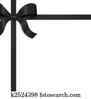 Ribbon with Black Satin Bow Ribbon with Black Satin Bow