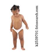 afrikansk, baby, blöja