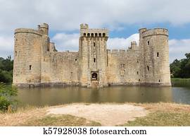 Ancient Bodiam castle in Sussex England UK