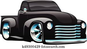 barra quente, caminhão camionete, ilustração