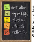 dedication responsibility education attitude motivation