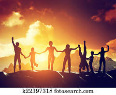 Happy group of people together