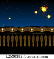 hindu festival diwali, lighting of lamp and fireworks hindu festival diwali, lighting of lamp and fireworks