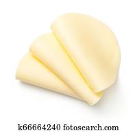 Mozzarella Cheese Slices Isolated On White Background Mozzarella Cheese Slices Isolated On White Background