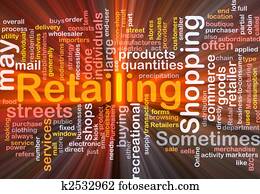 Retailing word cloud box package Retailing word cloud box package