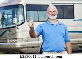RV Senior Man - Thumbs Up RV Senior Man - Thumbs Up