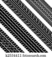 Tire tracks