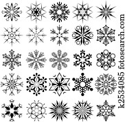 vector snowflake collection vector snowflake collection