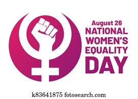 Women's Equality Day. August 26. Holiday concept. Template for background, banner, card, poster with text inscription. Vector EPS10 illustration. Women's Equality Day. August 26. Holiday concept. Template for background, banner, card, poster with text inscription. Vector EPS10 illustration.
