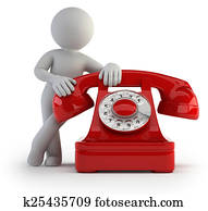 3d, klein, leute, -, rufen, per, telefon