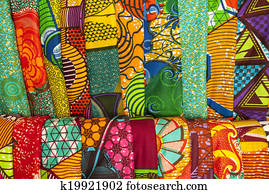 African fabrics from Ghana, West Africa