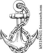 Anchor from Boat or Ship Tattoo Drawing Anchor from Boat or Ship Tattoo Drawing