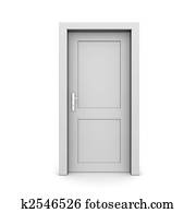 Closed Single Grey Door Closed Single Grey Door