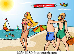 Funny scene at the beach