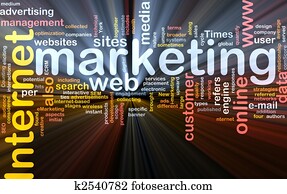 Internet marketing word cloud box package