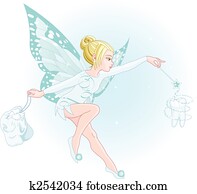 Tooth fairy with magic wand Tooth fairy with magic wand