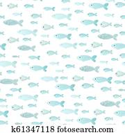 Watercolor sea life pattern Watercolor sea life pattern