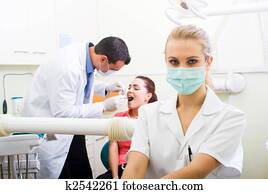 young dental nurse