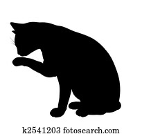 חתול, דוגמה, צללית