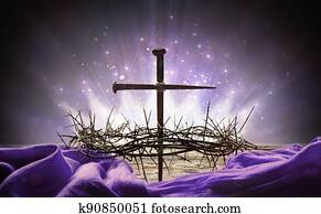 עטרה, של, קוצים, עם, מלך, הכתר, אורות, -, תשוקה, ו, תחית המתים, מושג