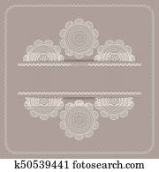 白 レース パターン クリップアート 切り張り イラスト 絵画 集 K Fotosearch