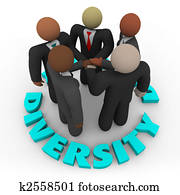 diversidad, -, equipo negocio, de, hombres y mujeres