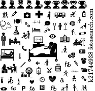 Doctor icon and hospital