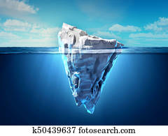 Iceberg floating in the ocean Iceberg floating in the ocean