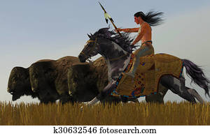 Indian and Paint Horse Indian and Paint Horse