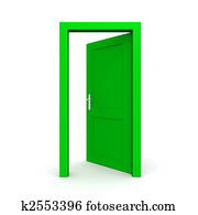 Open Single Green Door Open Single Green Door