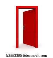 Open Single Red Door Open Single Red Door