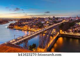 porto, cidade velha, -, portugal