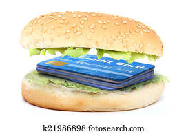 sandwich stuffed with a credit cards sandwich stuffed with a credit cards