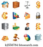 Vector business icons.