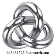 Abstract infinite loop knot shape