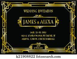 art deco invitation art deco invitation