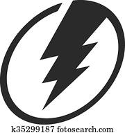 blitzschraube, vektor, symbol blitzschraube, vektor, symbol