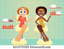 illustration of pedicure illustration of pedicure