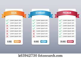 Price list, hosting plans and web boxes banners design Price list, hosting plans and web boxes banners design