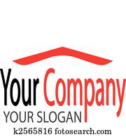 לוגו, עם, גג